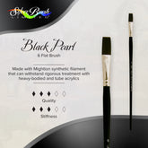 Black Pearl® Flat Paintbrush | Long Handle | 6401